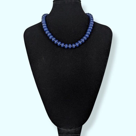 (2/$20) Vintage Blue Beaded Necklace - Picture 2 of 6